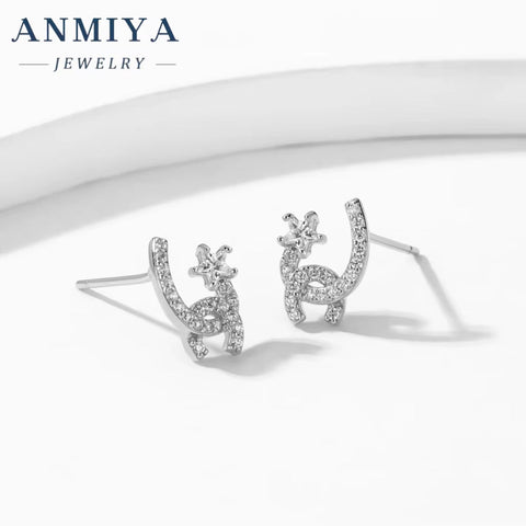 Wholesale New Tide Hot Sales Brand Zircon Star Jewelry Stud Earrings for Women Trendy