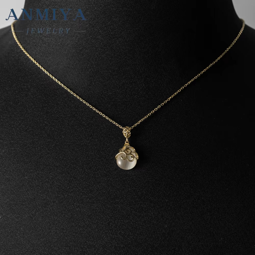 2024 Hot Custom Wholesale Simple S925 Sterling Silver 18K Gold Fine Necklace for Girl Gift