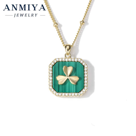 925 Sterling Silver Jewelry Set with Malachite Gemstone | Delicate Silver Necklace for Women | Handcrafted Green Stone Pendant