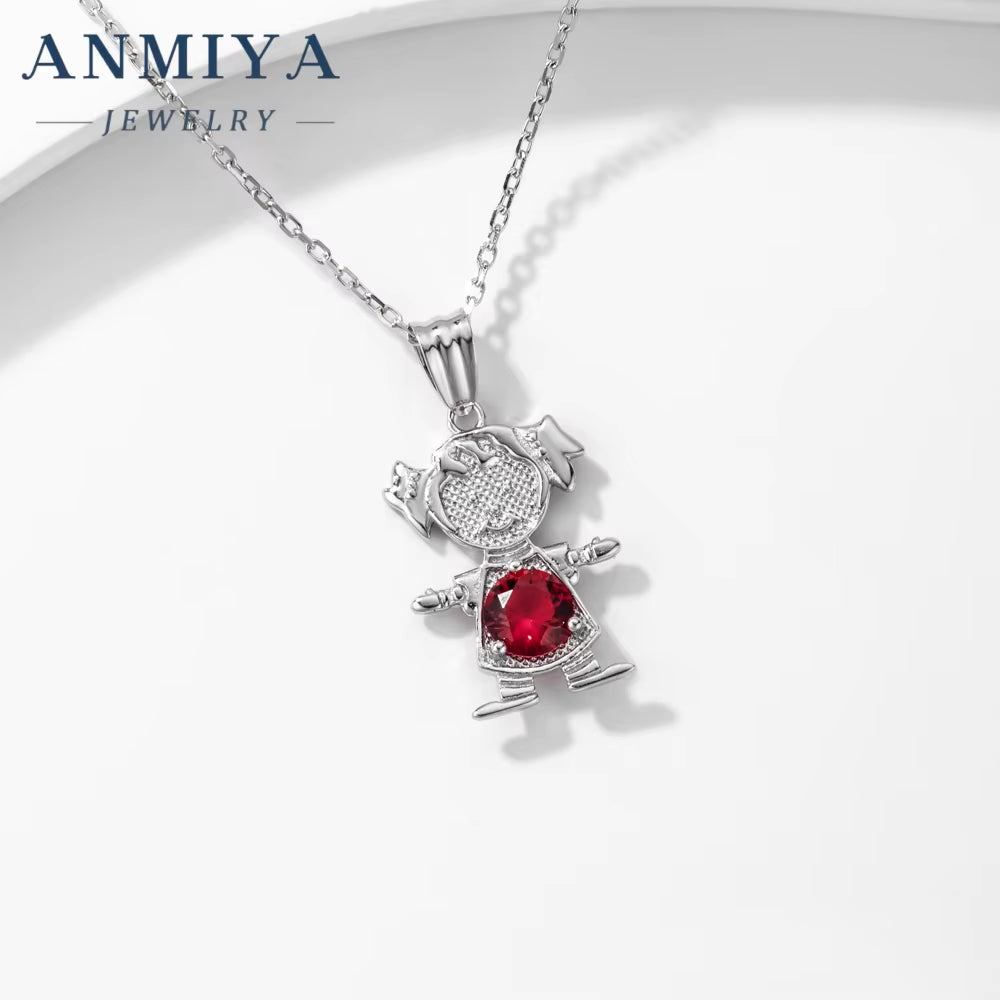 Manufacturer Custom Wholesale Necklace Trendy Child Shape Necklace for Girl Children