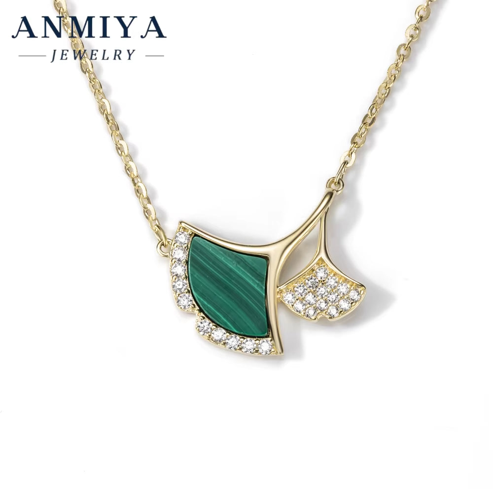 Handmade Malachite 925 Necklace, a Touch of Silver Jewelry for Your Unique Style