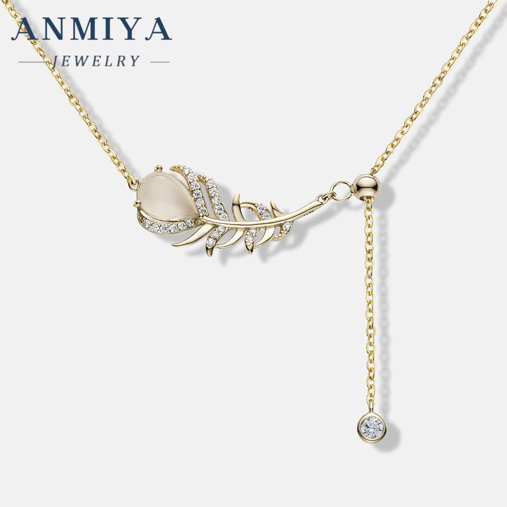 Fashion Jewelry Zircon Necklaces 925 Sterling Silver 18K Flower Necklace Pendant Gold Plated Necklaces for Women