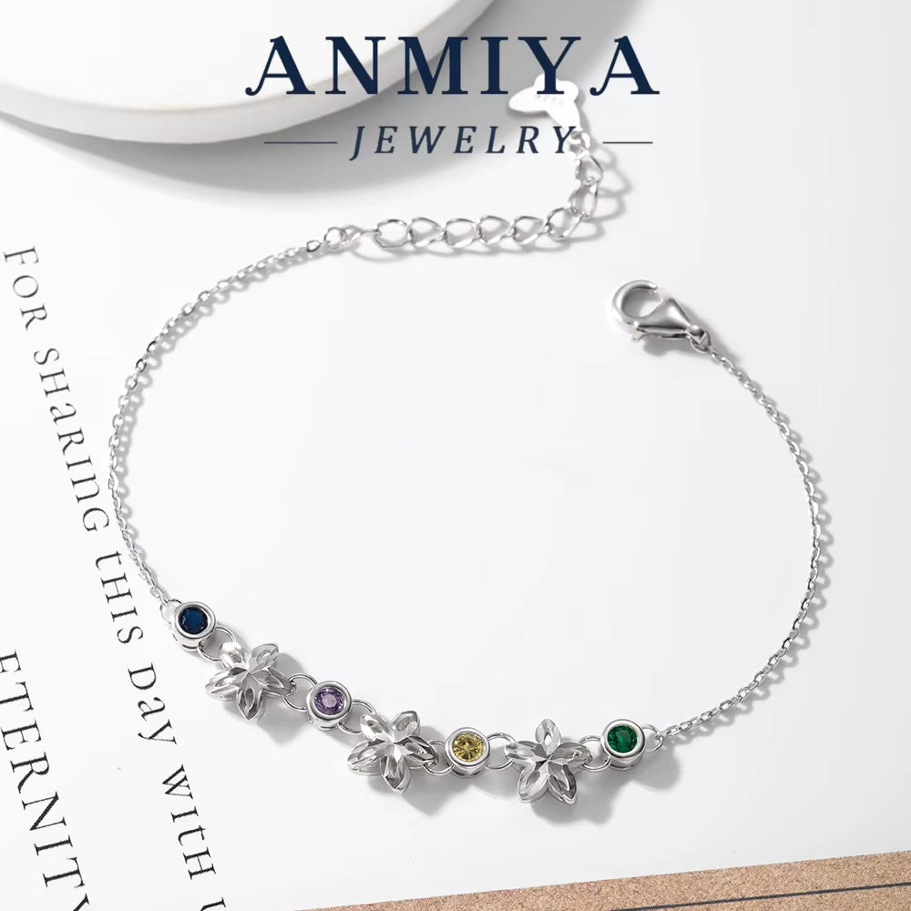 Summer Wholesale Women Bracelet Colorful Daisy Flower 925 Silver 14K Jewelry Waterproof Simple Dainty Bracelet