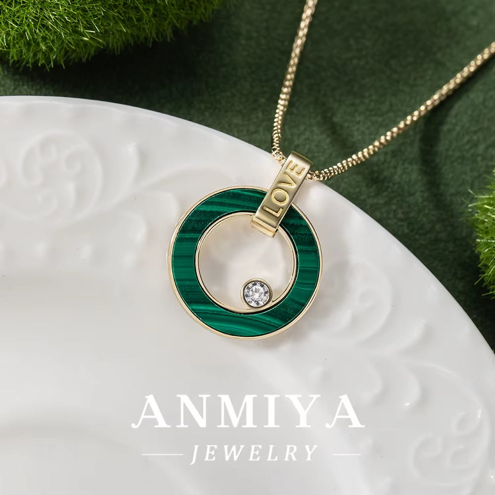 Malachite 925 Necklace: a Statement Piece of Silver Jewelry for Modern Women